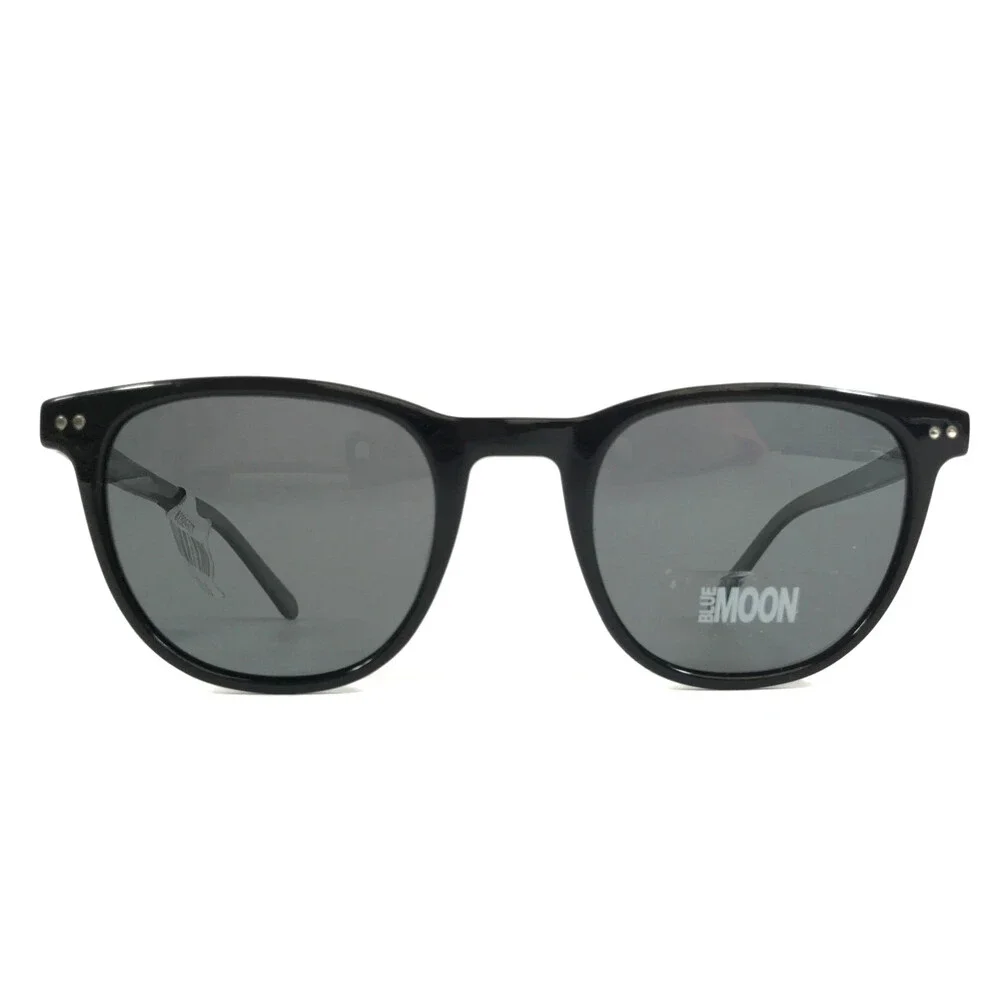 Blue Moon Sunglasses BMS7003 BK Shiny Black Frames w/ Dark Gray Polarized Lenses